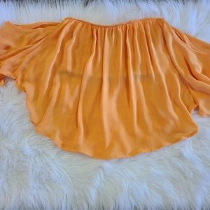Orange Off the Shoulder Top